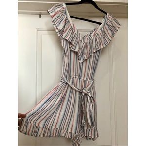 American Eagle Red, White, and Blue Flirty Romper